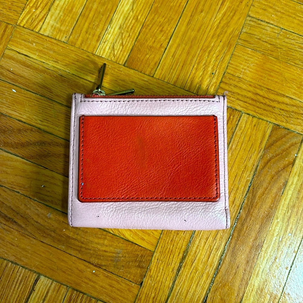 Fossil mini leather wallet